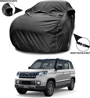 ANTHUB Car Cover For Mahindra TUV300 (With Mirror Pockets)(Black)
