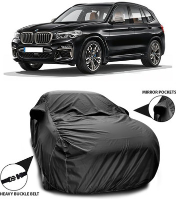 SEBONGO Car Cover For BMW X3 (With Mirror Pockets)(Black)