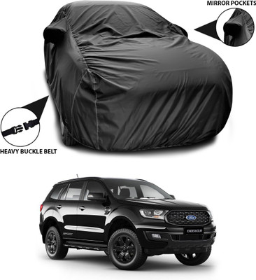 ANTHUB Car Cover For Ford Endeavour (With Mirror Pockets)(Black)