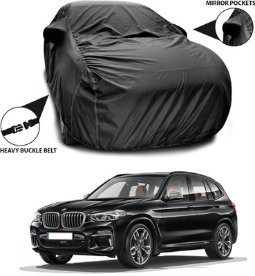 ANTHUB Car Cover For BMW X3 (With Mirror Pockets)(Black)