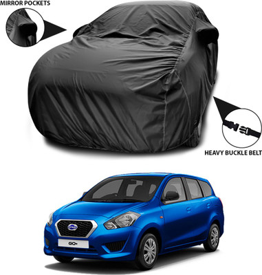 SEBONGO Car Cover For Nissan Go+ (With Mirror Pockets)(Black)