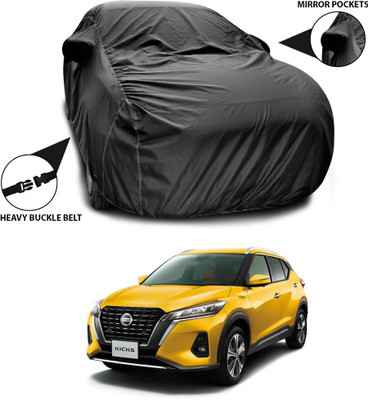 SEBONGO Car Cover For Nissan Kicks (With Mirror Pockets)(Black)