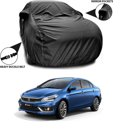 ANTHUB Car Cover For Maruti Suzuki Ciaz (With Mirror Pockets)(Black)