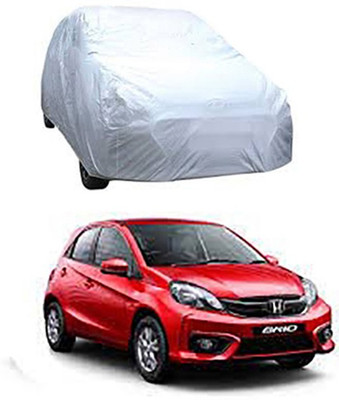 MYTECH Car Cover For Honda Brio (Without Mirror Pockets)(Silver)