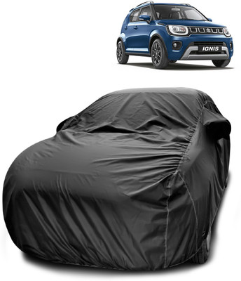 ANTHUB Car Cover For Maruti Suzuki Ignis (With Mirror Pockets)(Black)