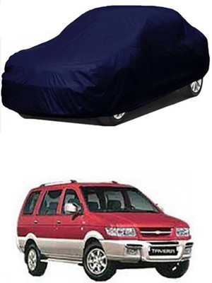 MYTECH Car Cover For Chevrolet Tavera (Without Mirror Pockets)(Blue)