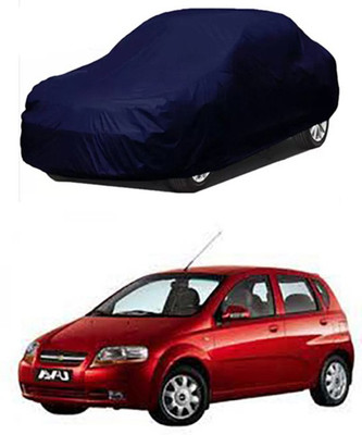 Auto Age Car Cover For Chevrolet Aveo Uva (Without Mirror Pockets)(Blue)