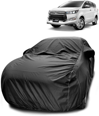 ANTHUB Car Cover For Toyota Innova Crysta (With Mirror Pockets)(Black)