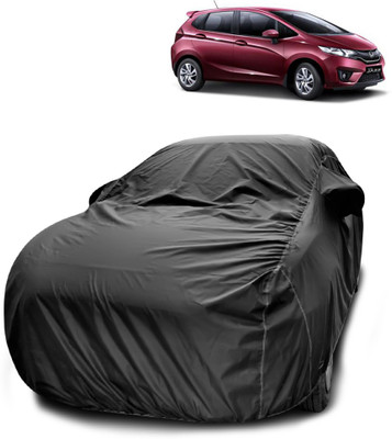 ANTHUB Car Cover For Honda Jazz (With Mirror Pockets)(Black)