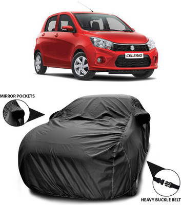 ANTHUB Car Cover For Maruti Suzuki Celerio (With Mirror Pockets)(Black)