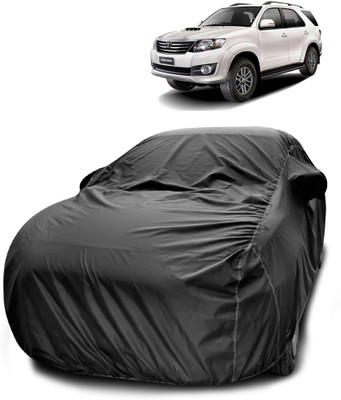 ANTHUB Car Cover For Toyota Fortuner Old (With Mirror Pockets)(Black)