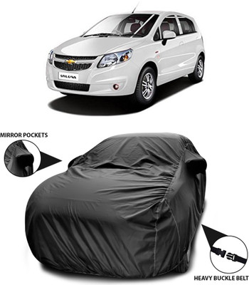 SEBONGO Car Cover For Chevrolet UVA (With Mirror Pockets)(Black)