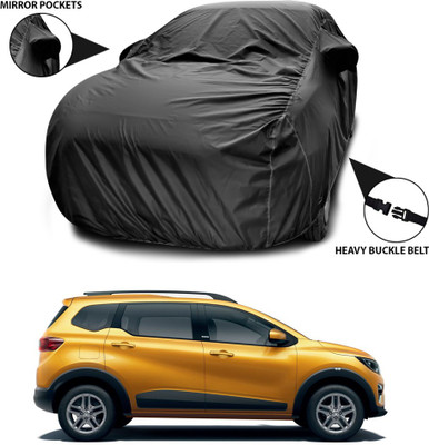 ANTHUB Car Cover For Renault Triber (With Mirror Pockets)(Black)