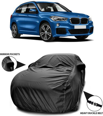 SEBONGO Car Cover For BMW X1 (With Mirror Pockets)(Black)