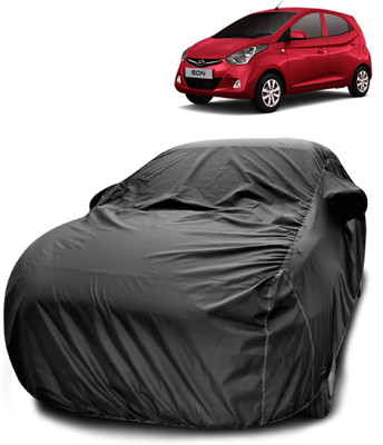 ANTHUB Car Cover For Hyundai Eon (With Mirror Pockets)(Black)