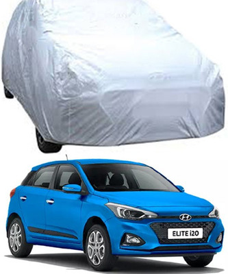 Auto Age Car Cover For Hyundai Elite i20 (Without Mirror Pockets)(Silver)