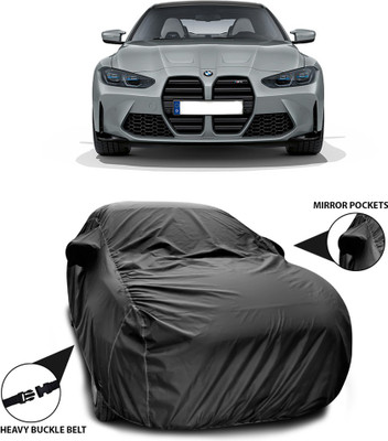 ANTHUB Car Cover For BMW M4 (With Mirror Pockets)(Black)