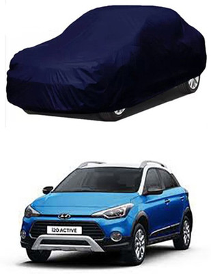 Auto Age Car Cover For Hyundai i20 Active (Without Mirror Pockets)(Blue)