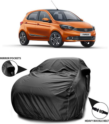 ANTHUB Car Cover For Tata Tiago (With Mirror Pockets)(Black)