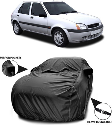 ANTHUB Car Cover For Ford Fiesta Old (With Mirror Pockets)(Black)