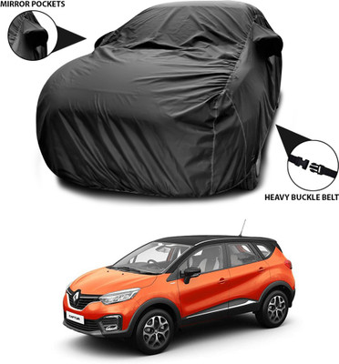 ANTHUB Car Cover For Renault Captur (With Mirror Pockets)(Black)