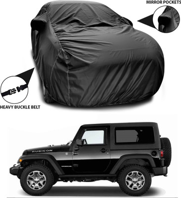 ANTHUB Car Cover For Mahindra Thar (With Mirror Pockets)(Black)