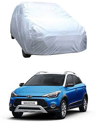 Auto Age Car Cover For Hyundai i20 Active (Without Mirror Pockets)(Silver)