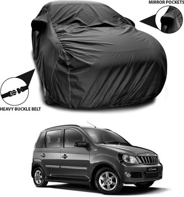 SEBONGO Car Cover For Mahindra Quanto (With Mirror Pockets)(Black)