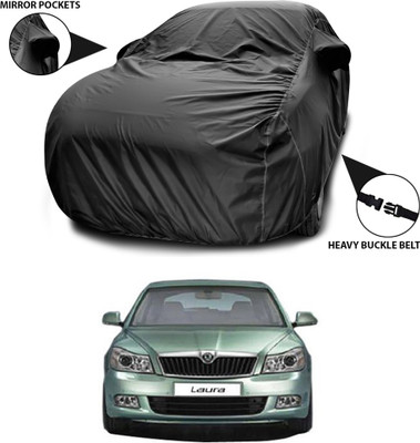 ANTHUB Car Cover For Skoda Laura (With Mirror Pockets)(Black)