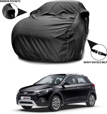 ANTHUB Car Cover For Hyundai i20 Active (With Mirror Pockets)(Black)