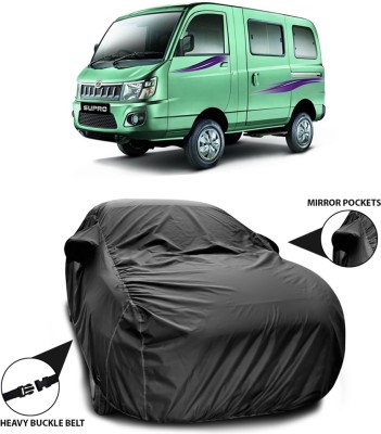 SEBONGO Car Cover For Mahindra Supro (With Mirror Pockets)(Black)