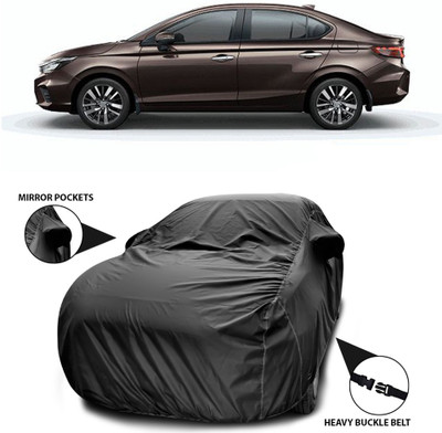 SEBONGO Car Cover For Honda City ZX (With Mirror Pockets)(Black)