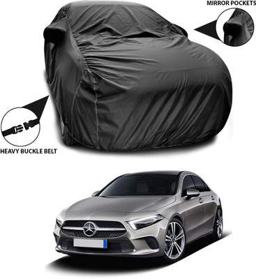 SEBONGO Car Cover For Mercedes Benz A-Class Sedan (With Mirror Pockets)(Black)