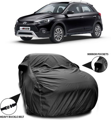 ANTHUB Car Cover For Hyundai i20 Active (With Mirror Pockets)(Black)