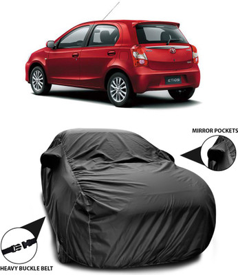 ANTHUB Car Cover For Toyota Etios Liva (With Mirror Pockets)(Black)