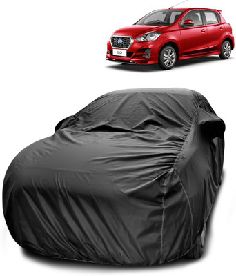 SEBONGO Car Cover For Nissan Go (With Mirror Pockets)(Black)