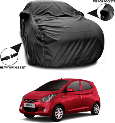 ANTHUB Car Cover For Hyundai Eon (With Mirror Pockets)(Black)