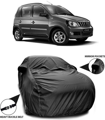 SEBONGO Car Cover For Mahindra Quanto (With Mirror Pockets)(Black)