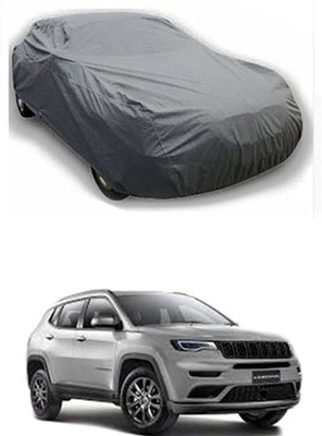 Auto Age Car Cover For Jeep Compass Facelift (Without Mirror Pockets)(Grey)