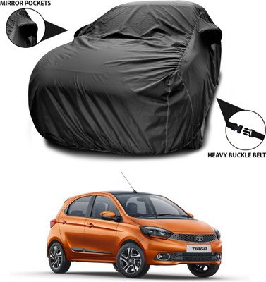 ANTHUB Car Cover For Tata Tiago (With Mirror Pockets)(Black)