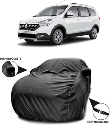 ANTHUB Car Cover For Renault Lodgy (With Mirror Pockets)(Black)
