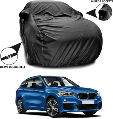 SEBONGO Car Cover For BMW X1 (With Mirror Pockets)(Black)