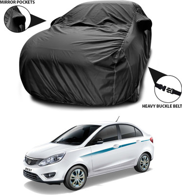 ANTHUB Car Cover For Tata Zest (With Mirror Pockets)(Black)