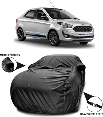 ANTHUB Car Cover For Ford Figo Aspire (With Mirror Pockets)(Black)