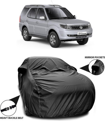 SEBONGO Car Cover For Tata Safari Storme (With Mirror Pockets)(Black)