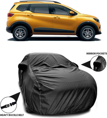 ANTHUB Car Cover For Renault Triber (With Mirror Pockets)(Black)