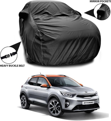 ANTHUB Car Cover For Kia Stonic (With Mirror Pockets)(Black)