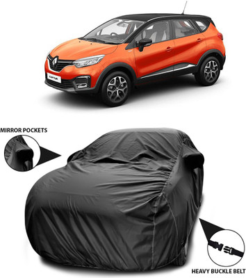 ANTHUB Car Cover For Renault Captur (With Mirror Pockets)(Black)