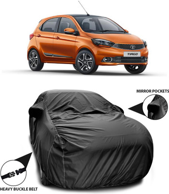 ANTHUB Car Cover For Tata Tiago (With Mirror Pockets)(Black)