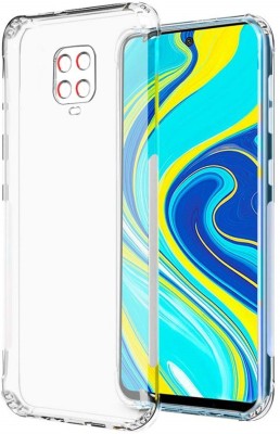 Phone Back Cover Bumper Case for Redmi Note 9 Pro Max(Transparent, White, Grip Case, Pack of: 1)